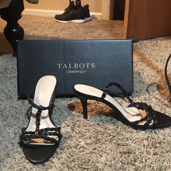 Talbots Shoes - Talbots black sandal with heel. Size 6